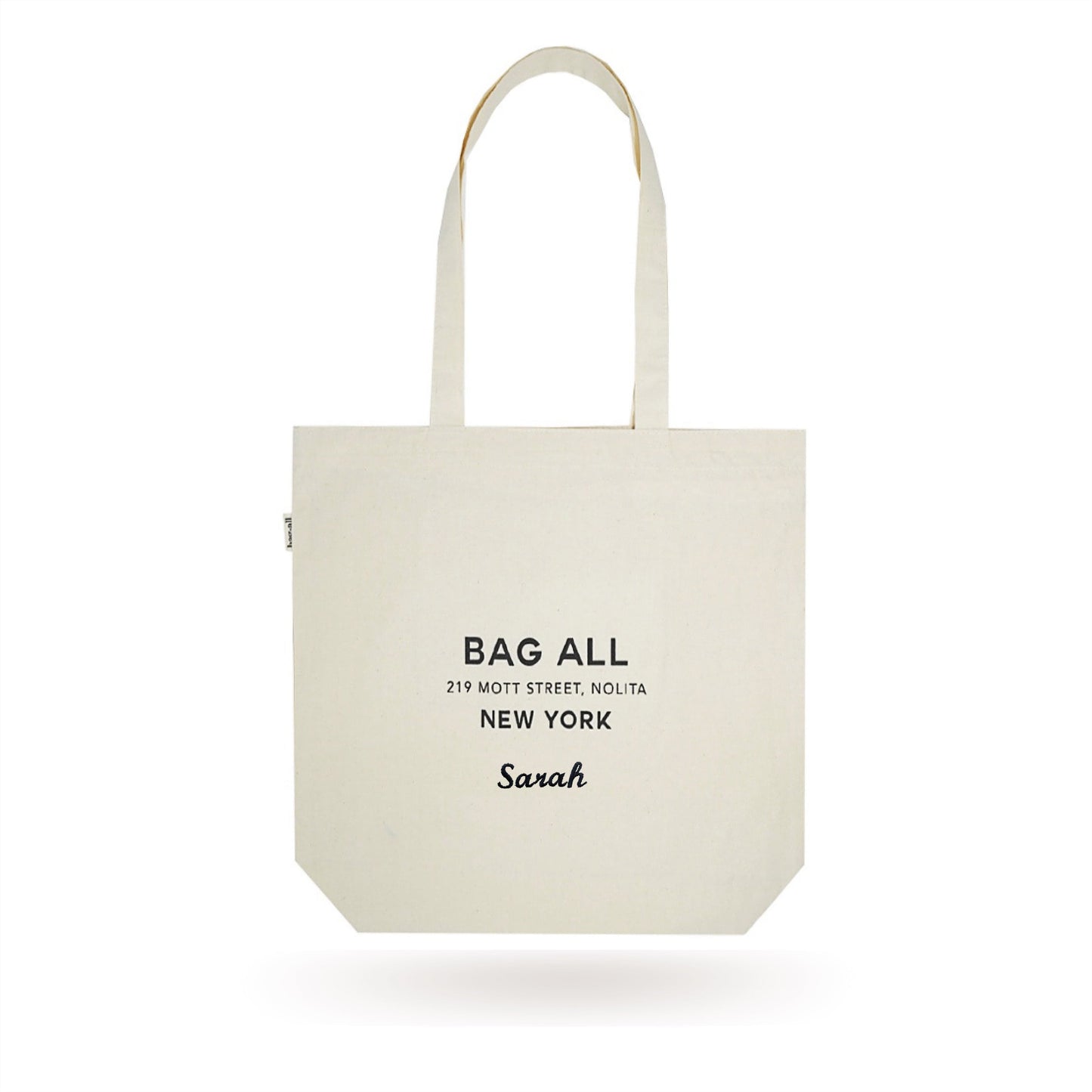 New York City Tote with Zipper and Inside Pocket, Cream - Concordia Style Boutique
