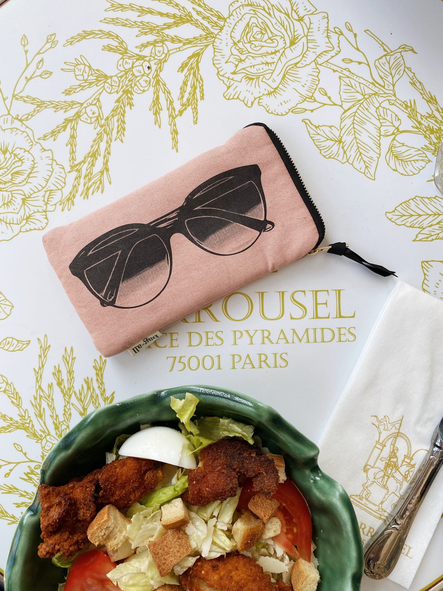 Glasses Case with Outside Pocket, Pink/Blush - Concordia Style Boutique