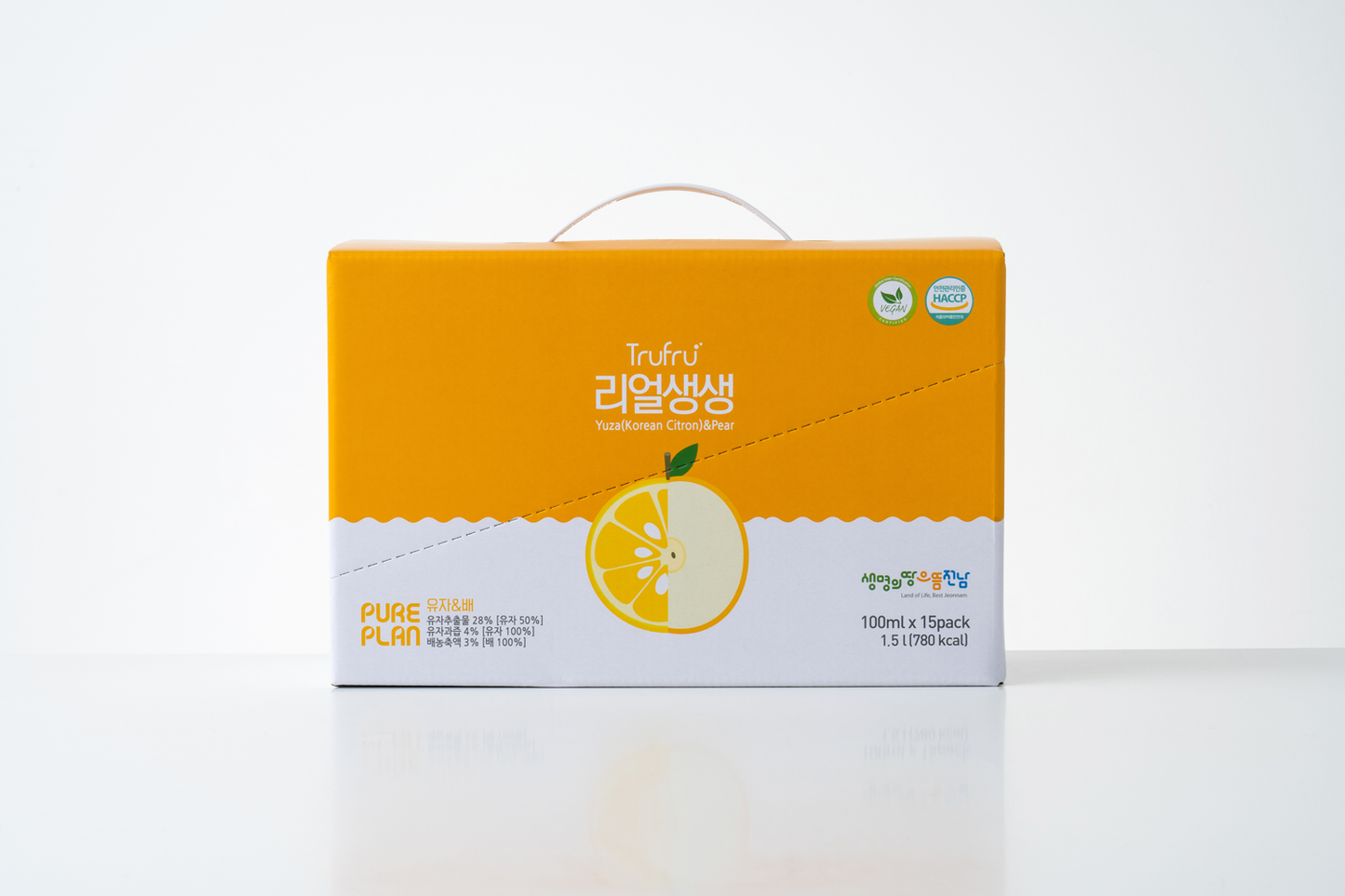 Trufru Yuja(Citron) Pear Juice Real Saengsaeng Gift Set 3.3oz(100ml)X15 - Concordia Style Boutique