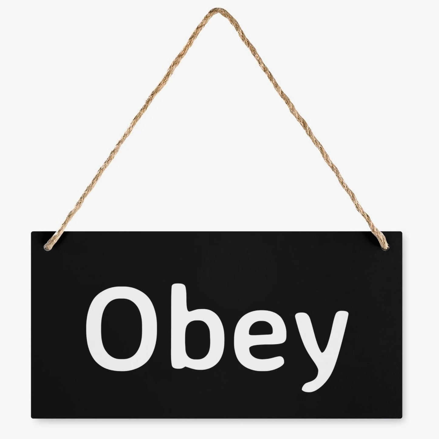 Wooden Door Plate - Obey - Concordia Style Boutique