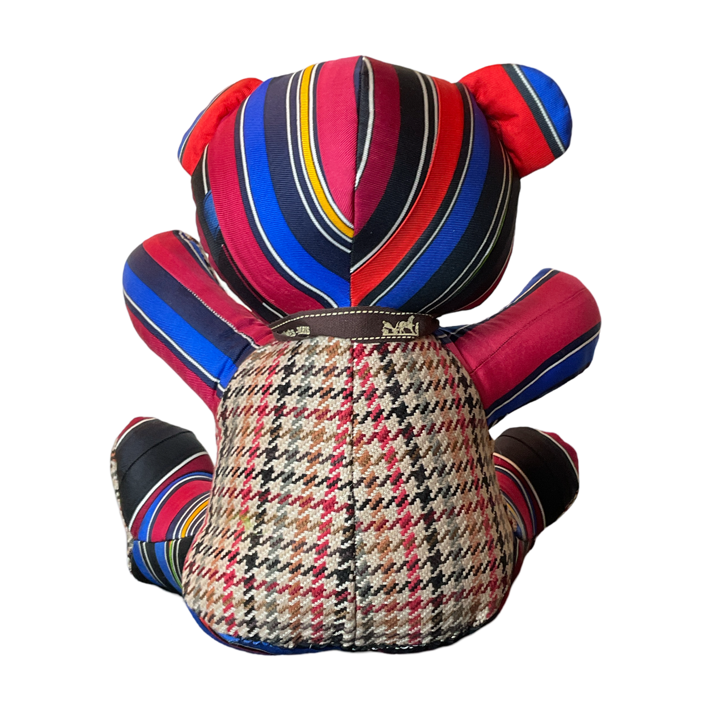 Couvertures et Tenues du Jour Vintage Silk Scarf Patchwork Teddy Bear