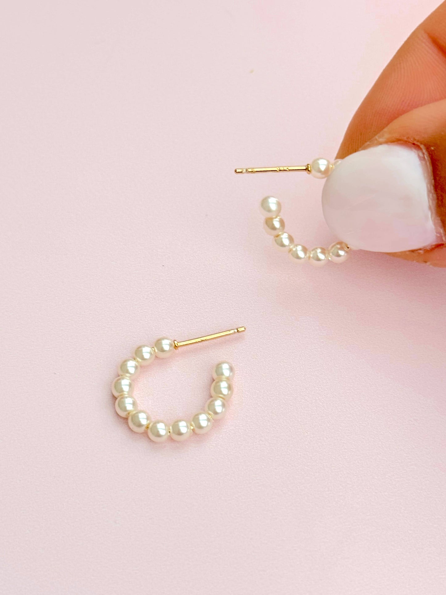 Mother of Pearl Hoops - Concordia Style Boutique