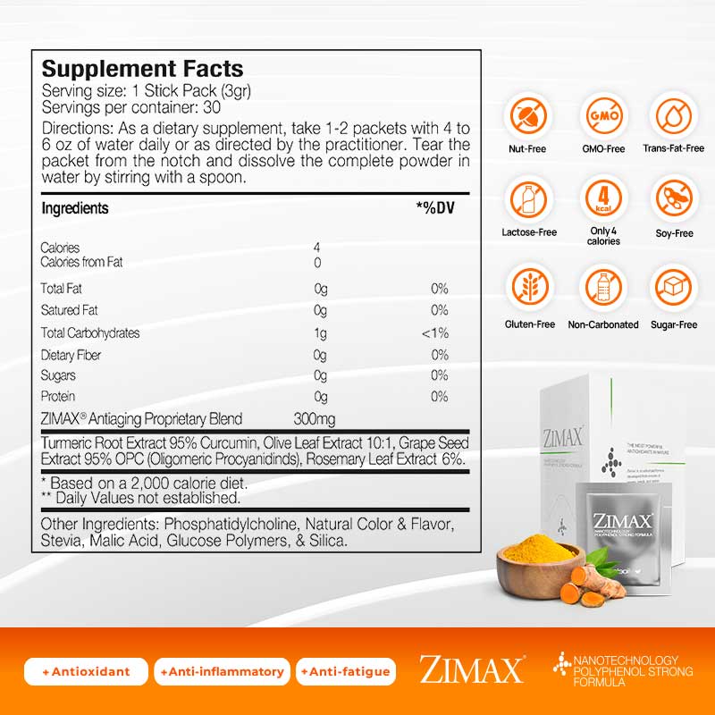 ZIMAX® Antioxidant and Anti-inflammatory Sachets - Concordia Style Boutique