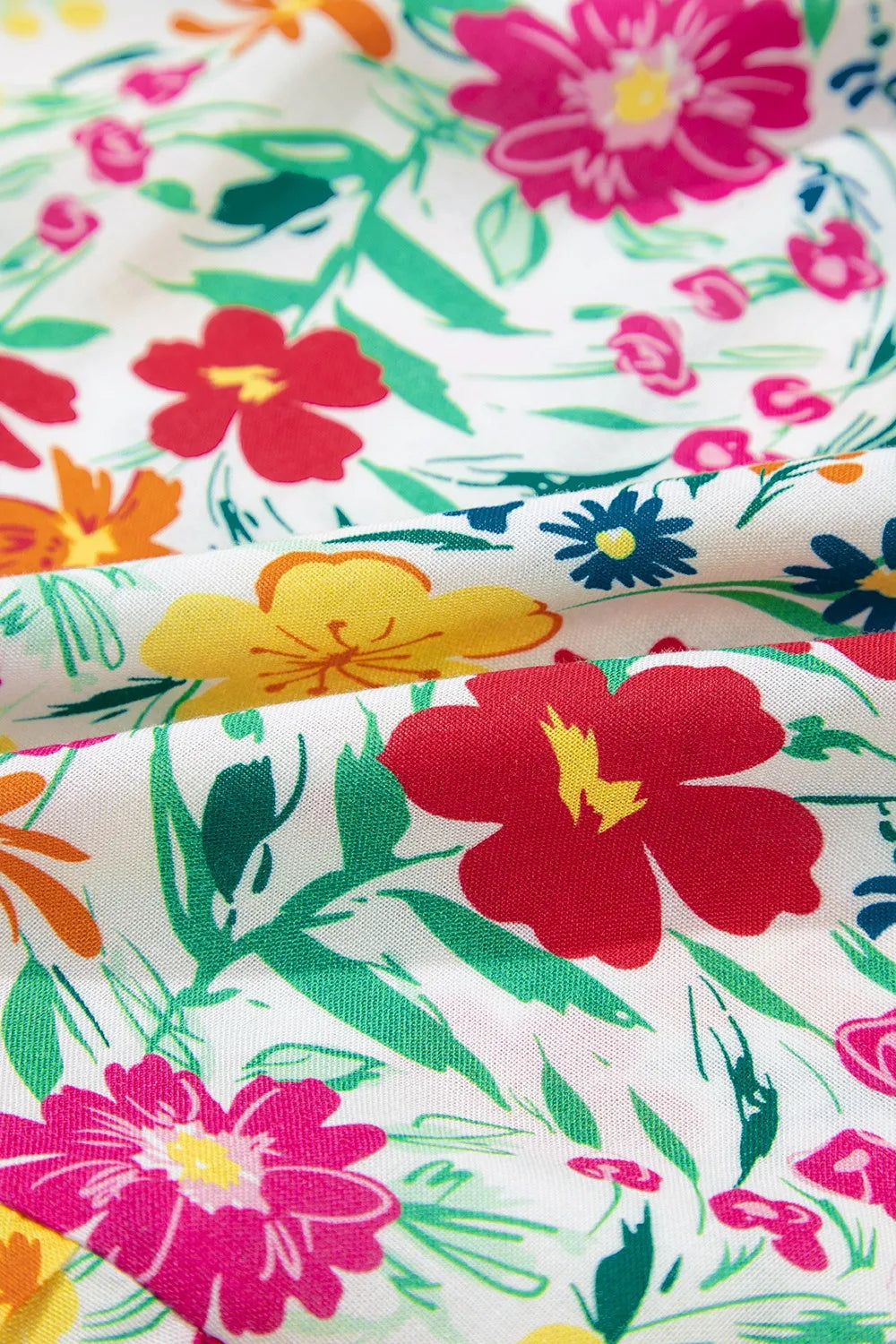 Floral Knotted Straps Cinched Waist Ruffle Hem Mini Dress - Concordia Style Boutique