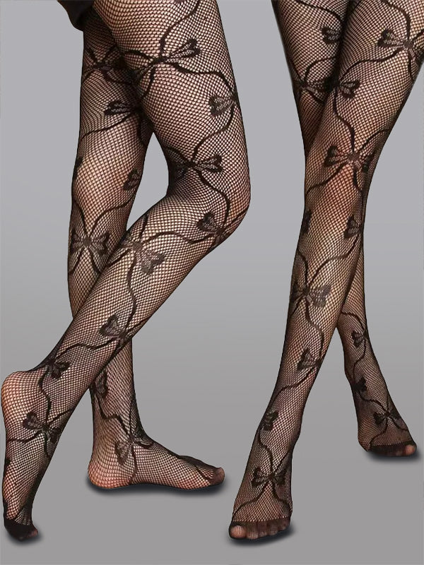 Butterfly Lace Thigh High Fishnet Stockings - Concordia Style Boutique