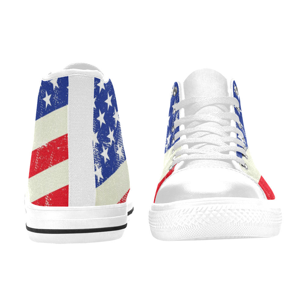 High Top Canvas Shoes for Women - "Americana" - Premium Canvas Shoes from Concordia Style Boutique - Just $49.52! Shop now at Concordia Style Boutique