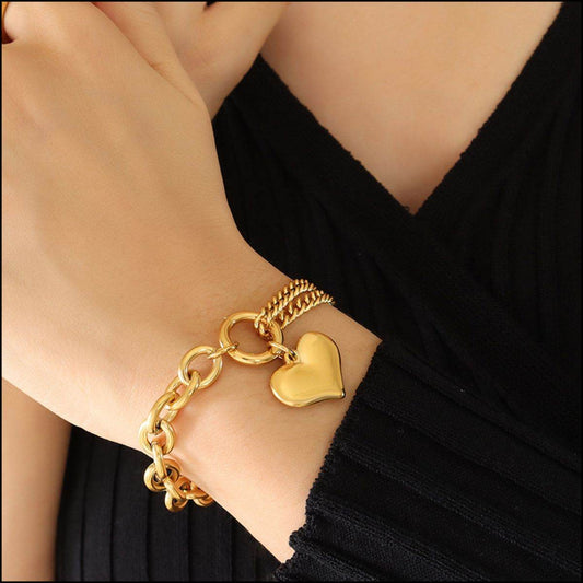 Half Chunky Chain Titanium Steel Bracelet - Concordia Style Boutique