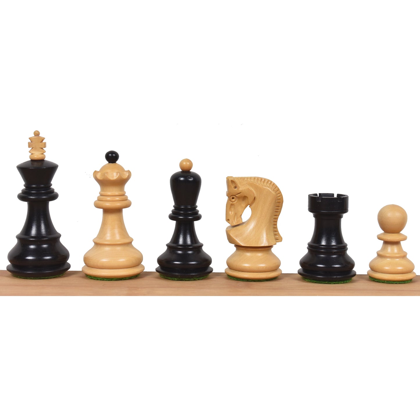 2.6" Russian Zagreb Chess set Combo - Pieces in Ebonised Boxwood with Board & Box