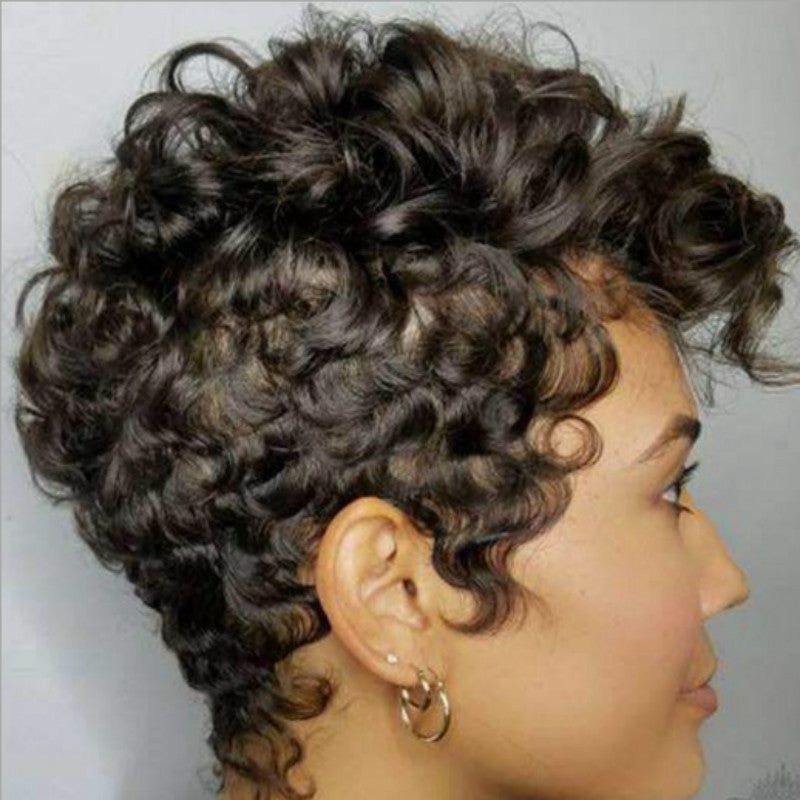 Female African Black Fluffy Short Curly Wig - Concordia Style Boutique