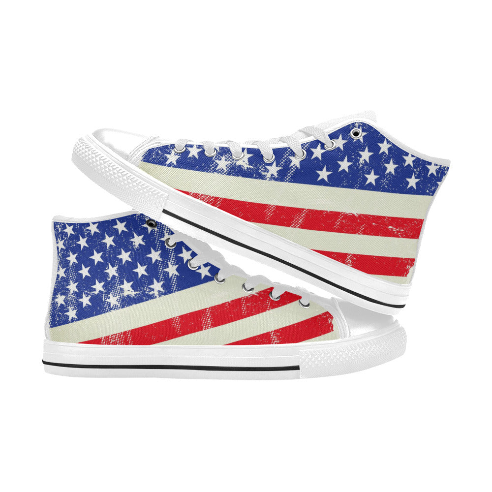 Aquila High Top Canvas Men's Shoes - "Americana" - Premium Canvas Men's Shoes from Concordia Style Boutique - Just $50.80! Shop now at Concordia Style Boutique