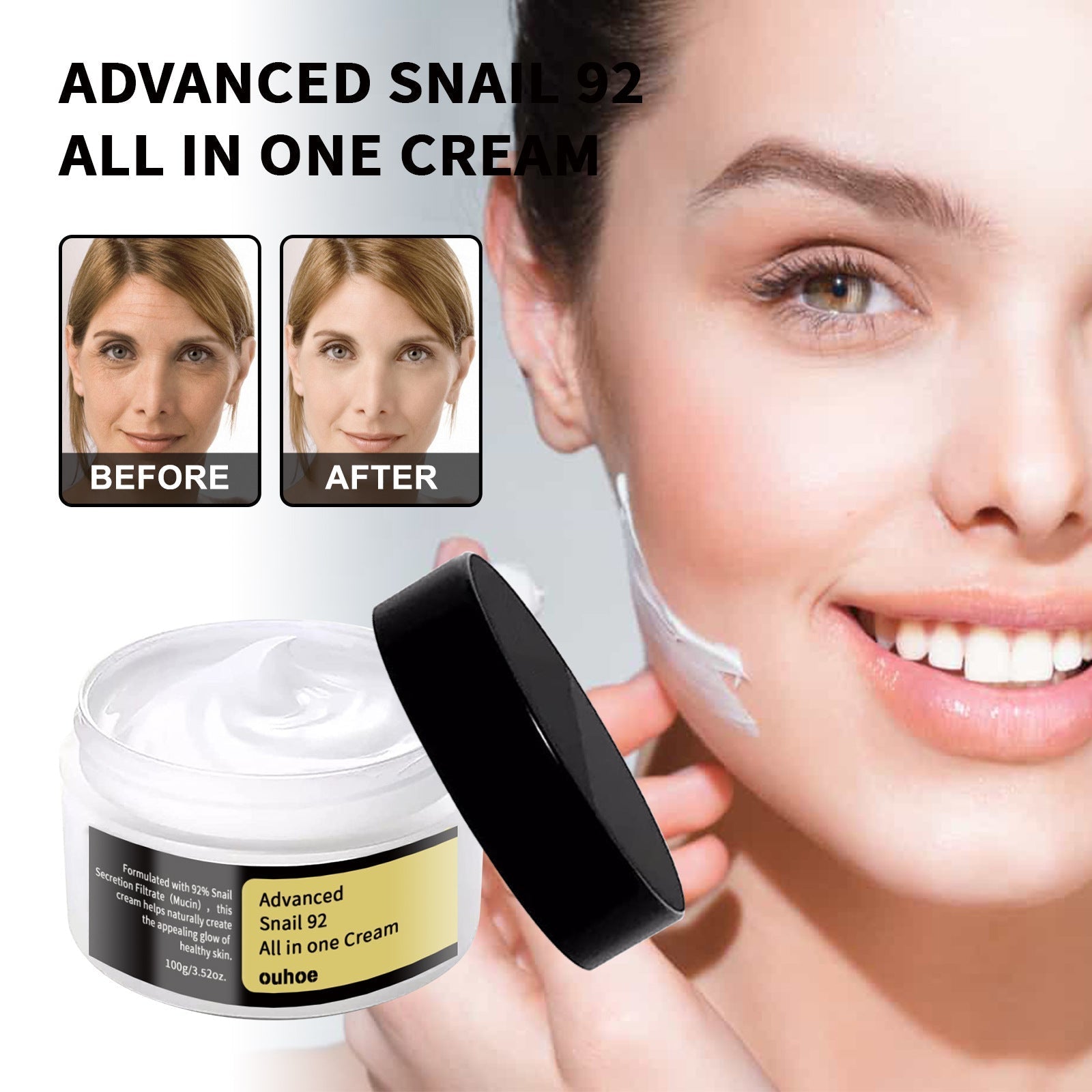 Snail Cream - Fading Wrinkle French Lines - Replenishment Firming Skin- Anti-Aging - Concordia Style Boutique
