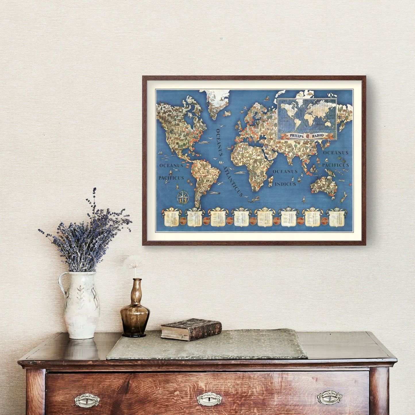 Philips Radio World Map, 1935
