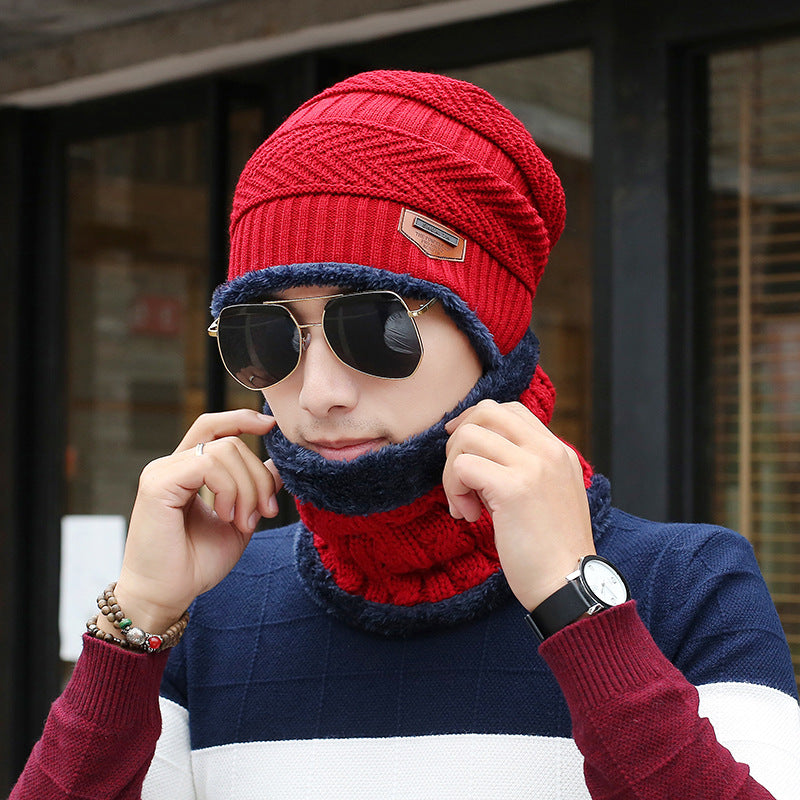 Men's Knitted Wool Hat Casual Warm Bib - Concordia Style Boutique