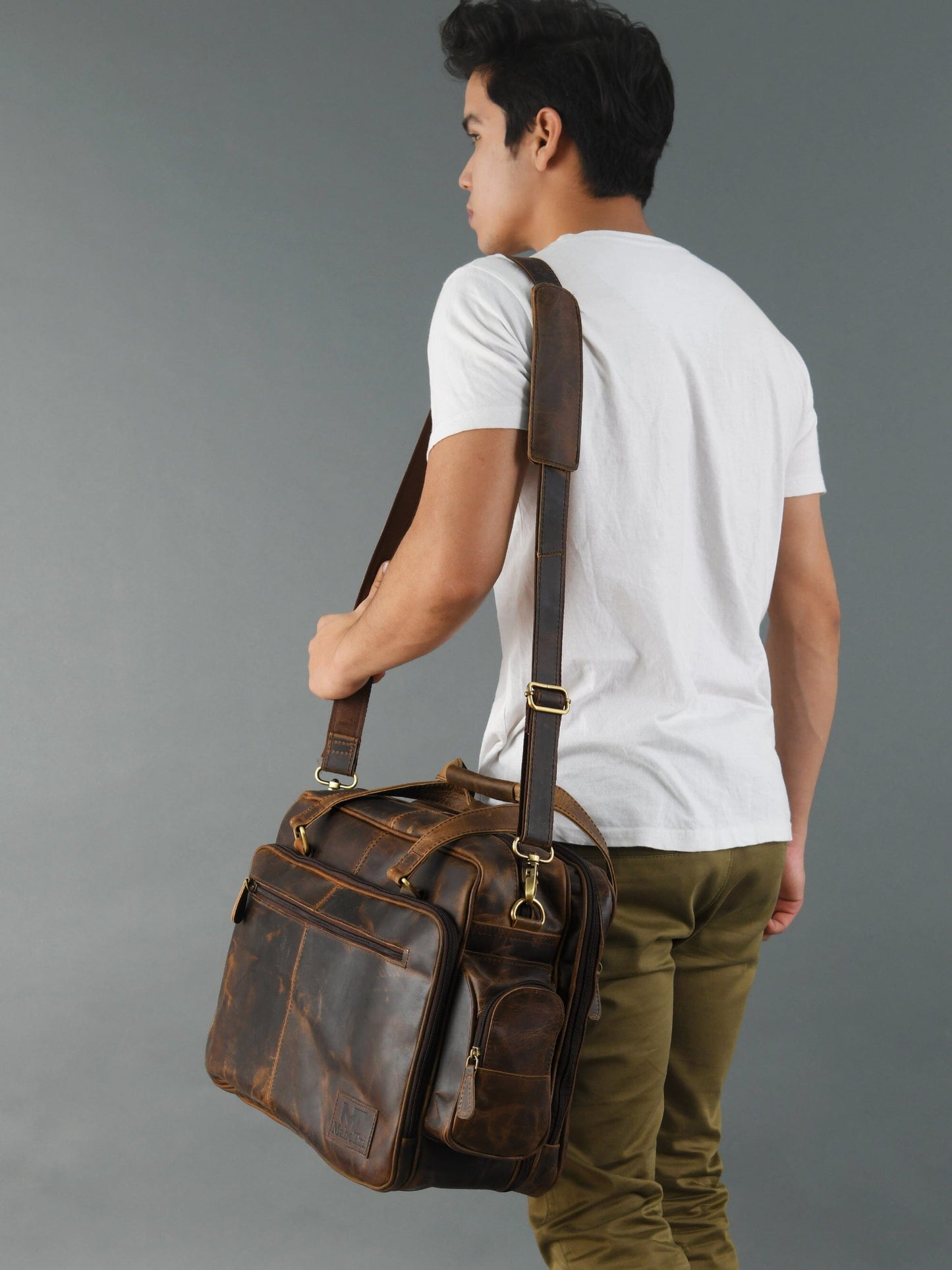 Floyd Handmade Buffalo Leather Office Briefcase - Concordia Style Boutique