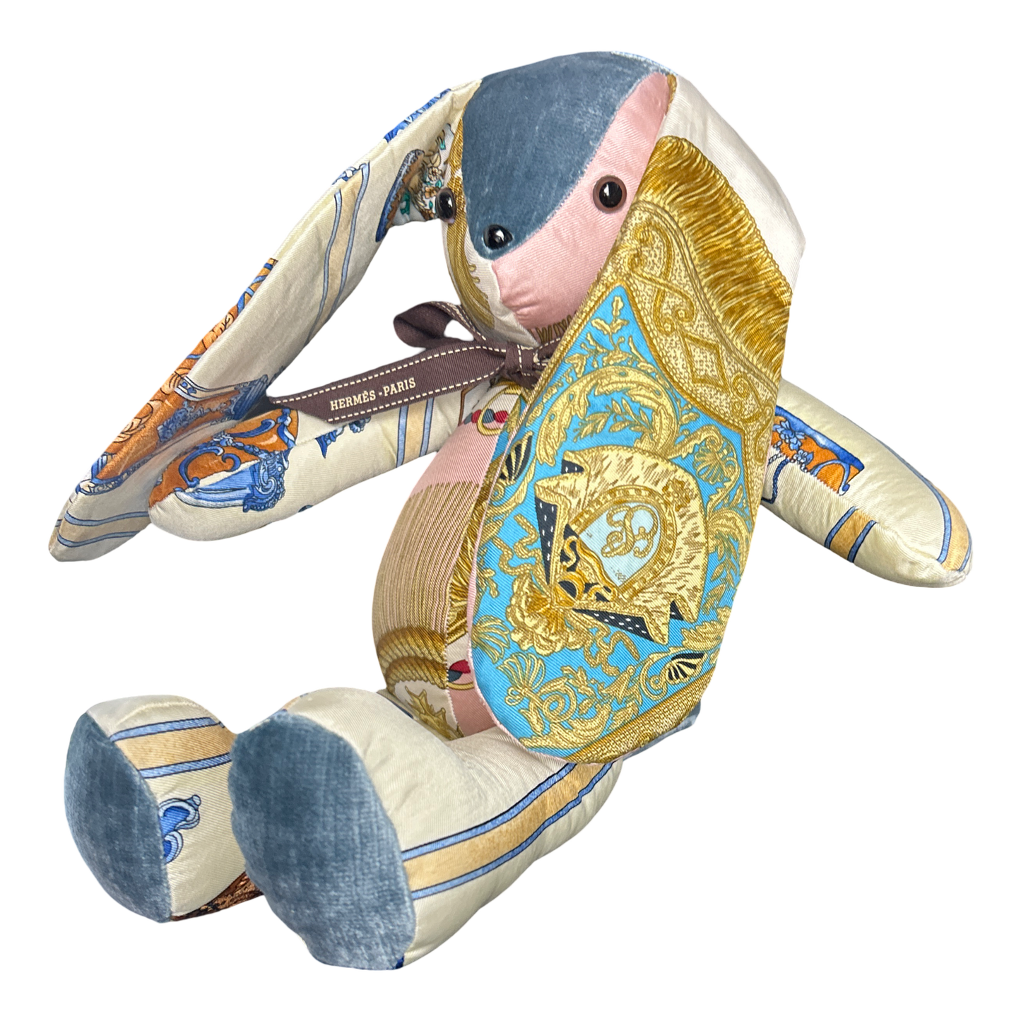 Qu'Importe le Flacon Vintage Silk Scarf Patchwork Bunny