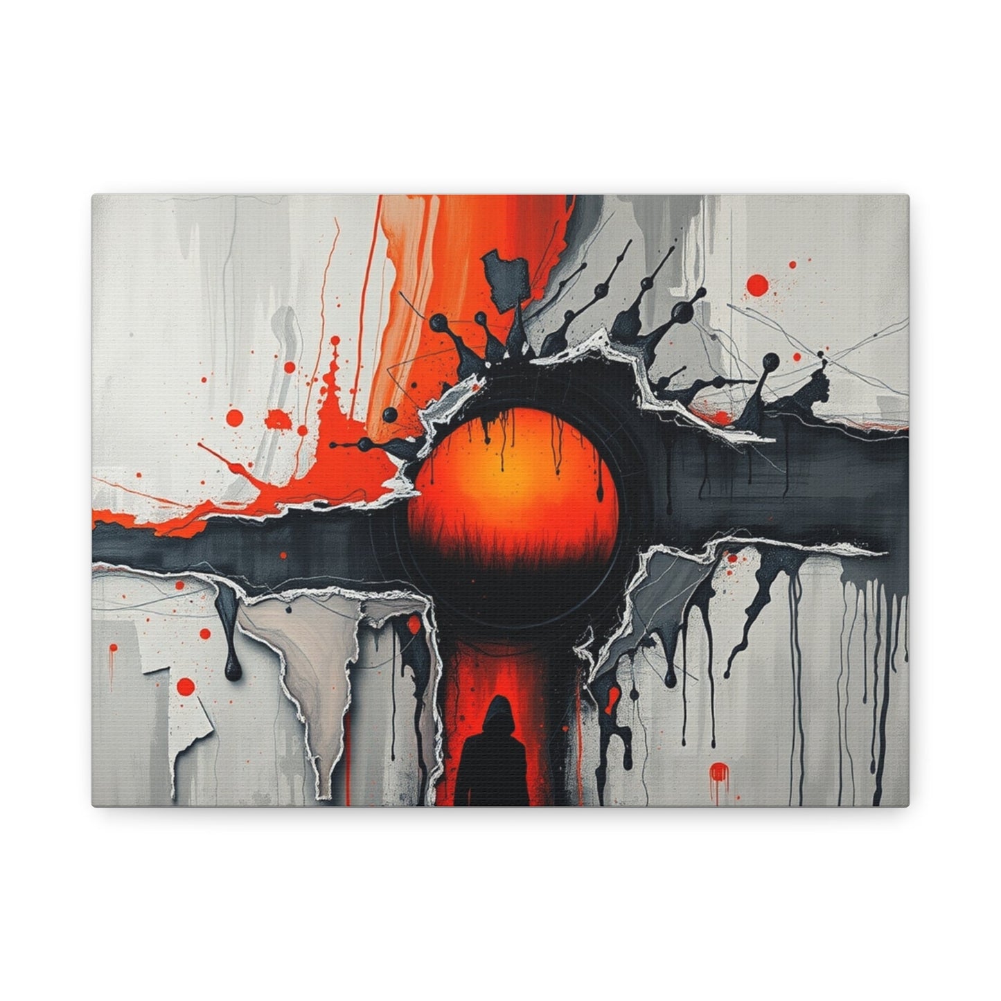 Abstract Sunset Canvas Art, Modern Wall Decor, Unique Home Decoration, Gift for Art Lovers, Contemporary Canvas Print, Living Room Accent