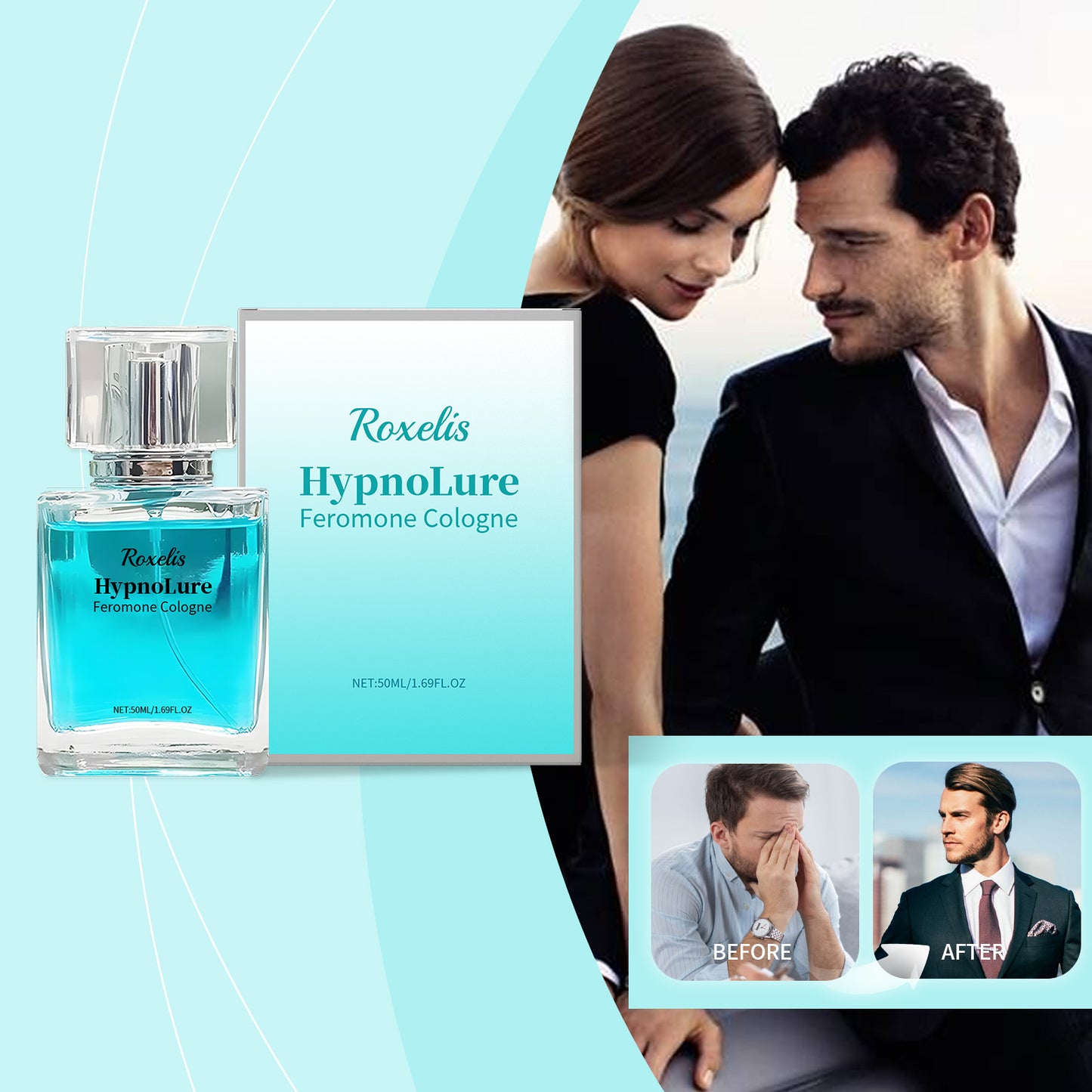 Roxelis Feromone Cologne, Cologne Exudes A Classic Fragrance To Enhance Charm - Natural Fresh Fragrance - Premium Perfume from Concordia Style Boutique - Just $12.96! Shop now at Concordia Style Boutique
