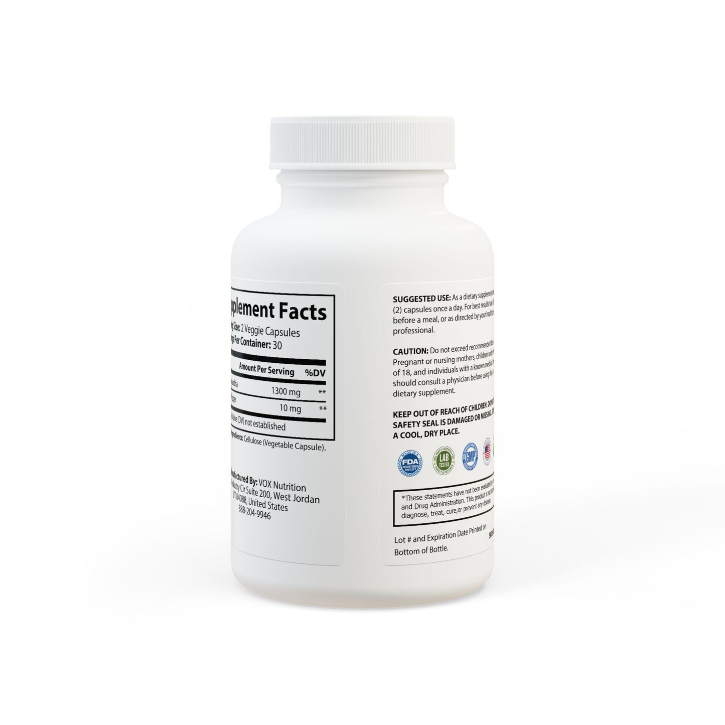 Ashwagandha and Black Pepper Supplement (60 capsules) - "Memento Mori" - Premium Food Supplements from Concordia Style Boutique - Just $15.64! Shop now at Concordia Style Boutique