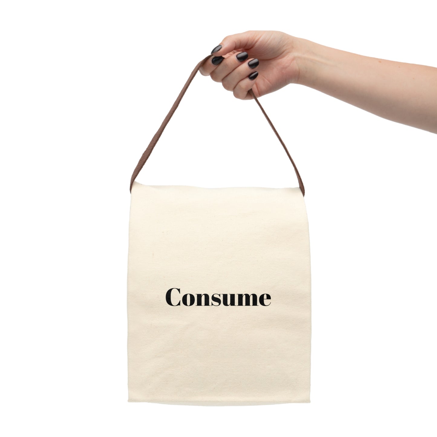 Canvas Lunch Bag With Strap - "Consume" - Premium Bags from Concordia Style Boutique - Just $18.97! Shop now at Concordia Style Boutique