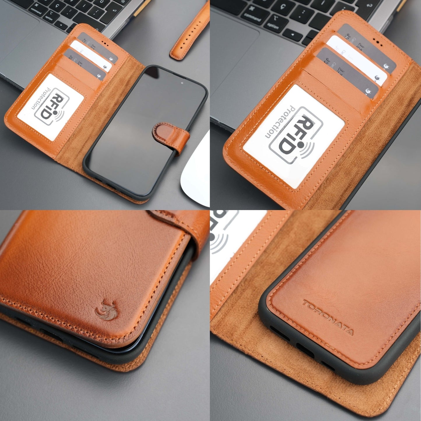 Casper Leather iPhone 15 Wallet Case | Detachable MagSafe Compatible RFID Protection - Concordia Style Boutique
