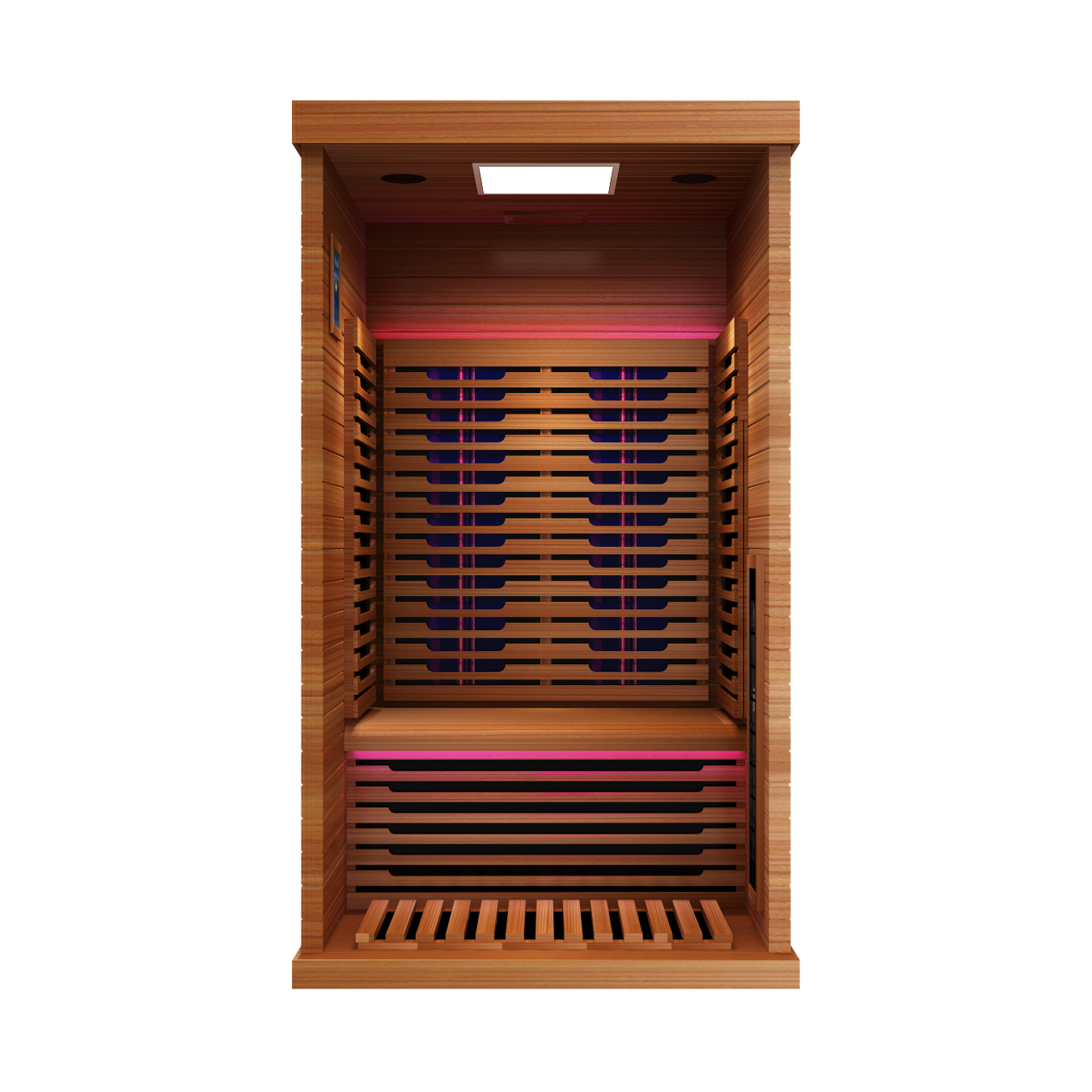 Peak Saunas Rainier 1-Person Full Spectrum Infrared Sauna with XL Medical-Grade Red Light Therapy & Smart WiFi App Control - Concordia Style Boutique
