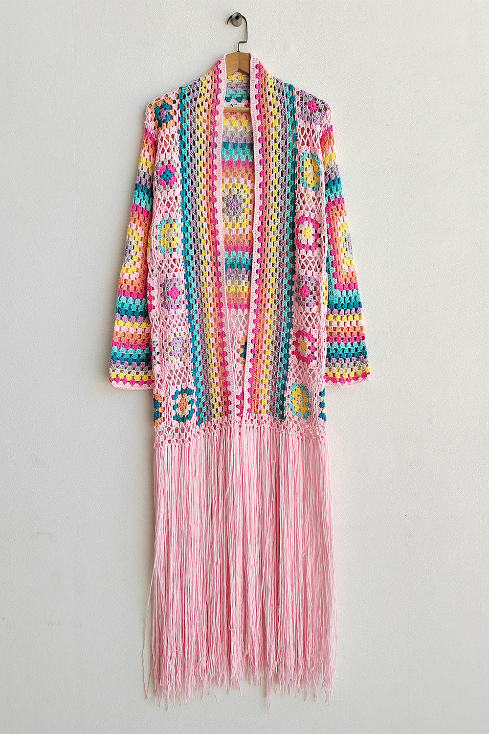 Fringe Tied Long Sleeve Cardigan - Premium Jacket from Concordia Style Boutique - Just $113! Shop now at Concordia Style Boutique
