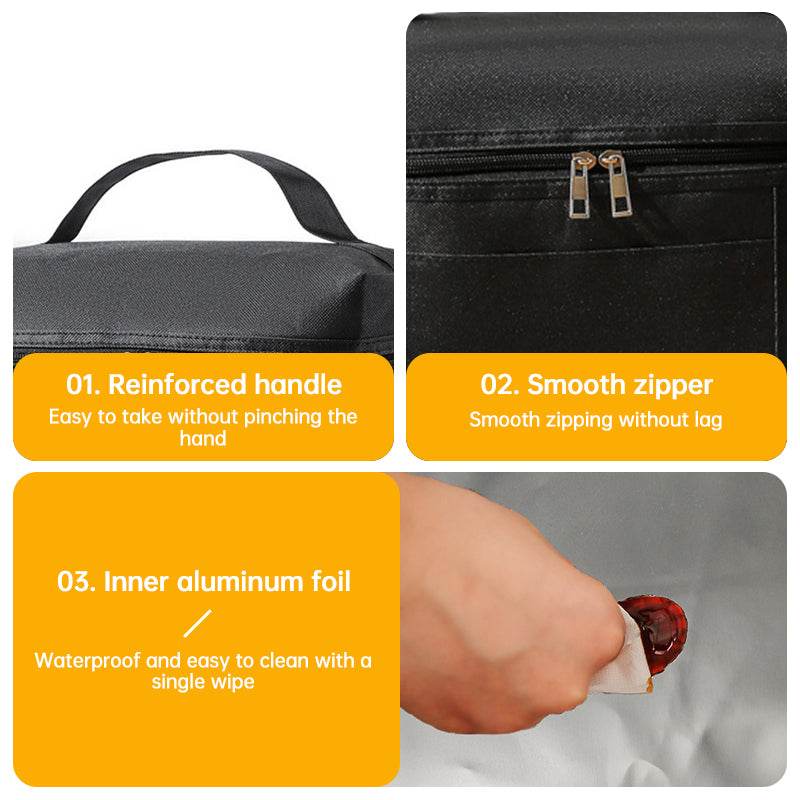 Lunch bag - Light, insulated, leak - proof, waterproof. Adjustable strap, reusable, for work, picnic, travel. - Concordia Style Boutique