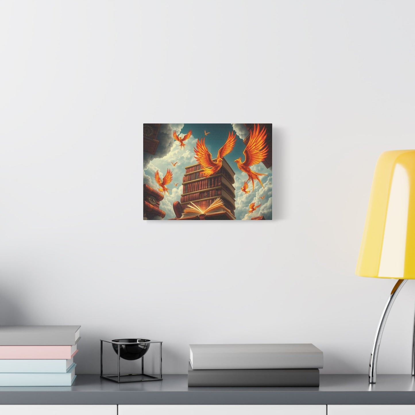 Phoenix in Flight Matte Canvas Print, Wall Art for Book Lovers, Literary Gifts, Home Decor, Fall Decorations