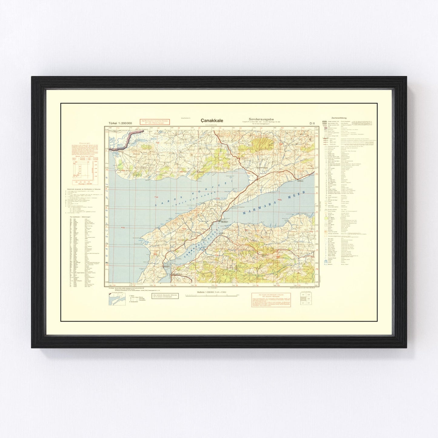 Vintage Turkey World War II Map 1942