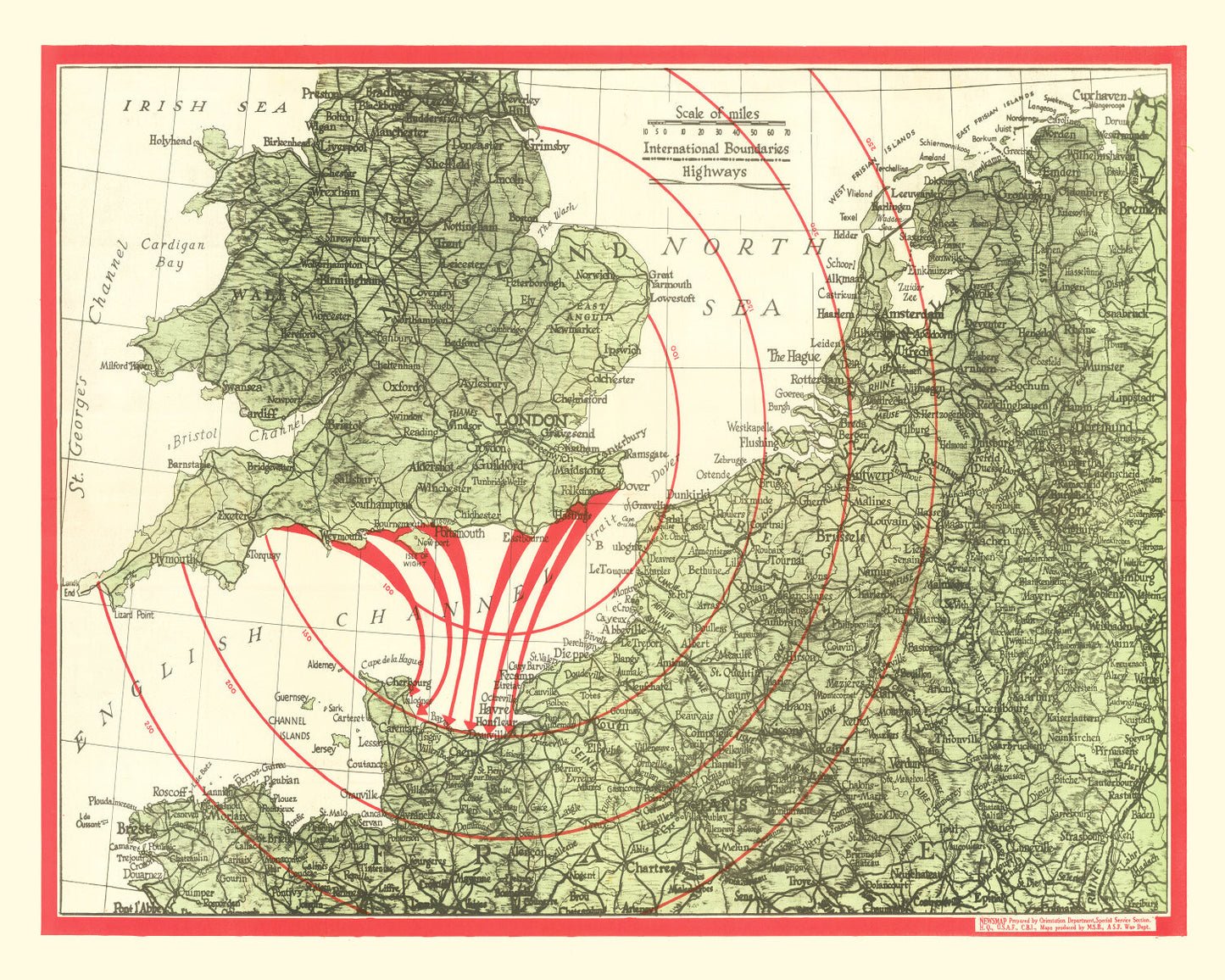 Vintage D-Day Invasion Map 1944 - Concordia Style Boutique