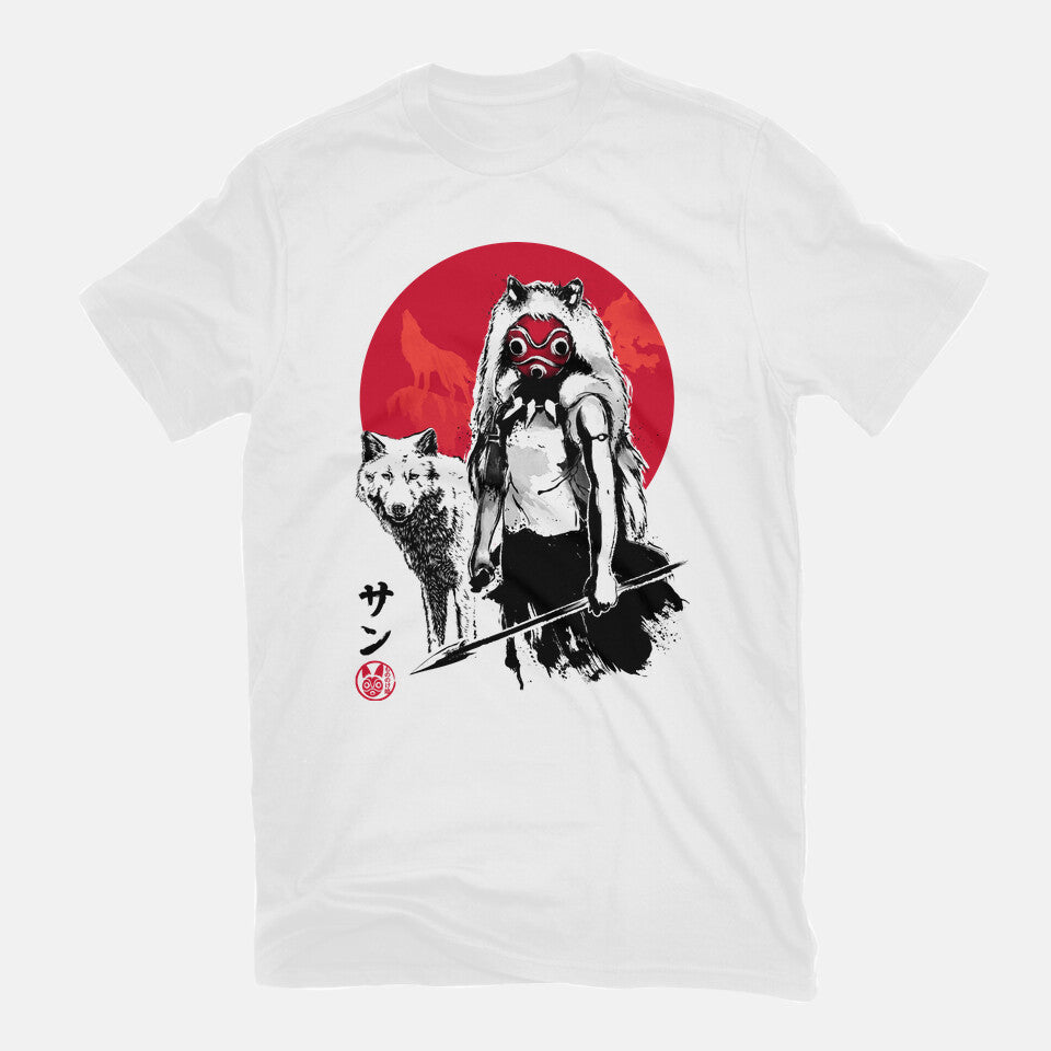 Wolf Girl Sumi-e Shirt - Premium Tee from TeeFury - Just $24! Shop now at Concordia Style Boutique