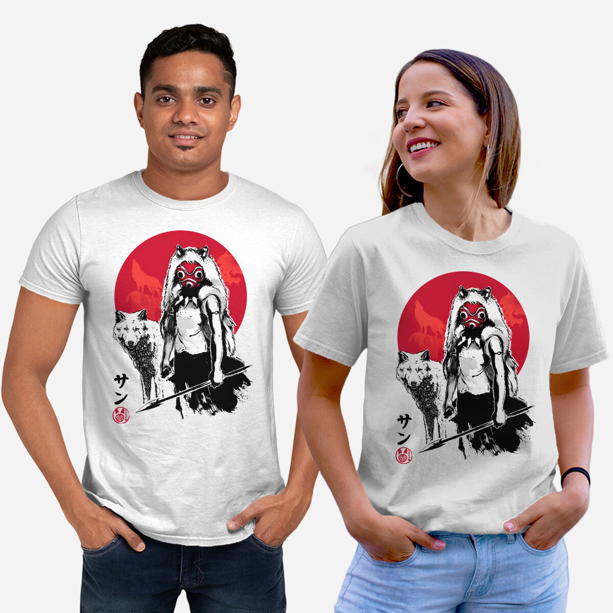 Wolf Girl Sumi-e Shirt - Premium Tee from TeeFury - Just $24! Shop now at Concordia Style Boutique