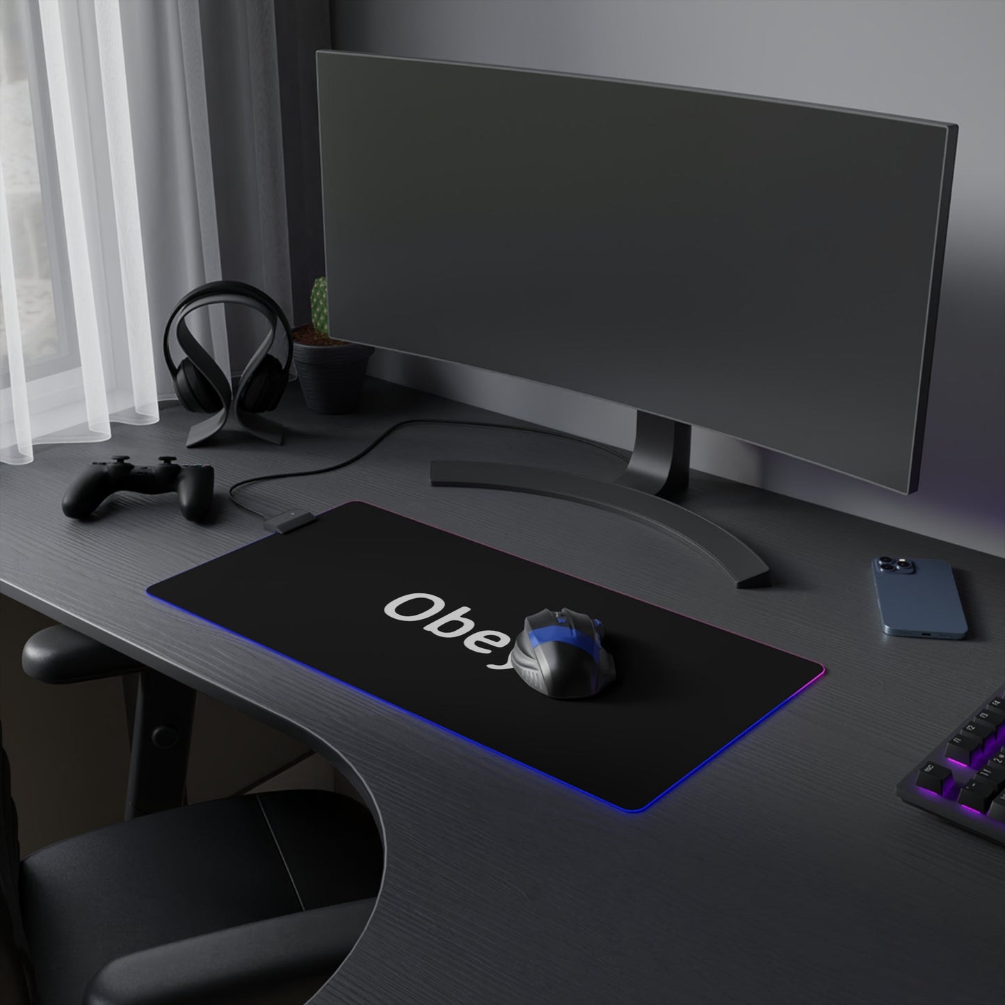LED Gaming Mouse Pad - Obey - Concordia Style Boutique