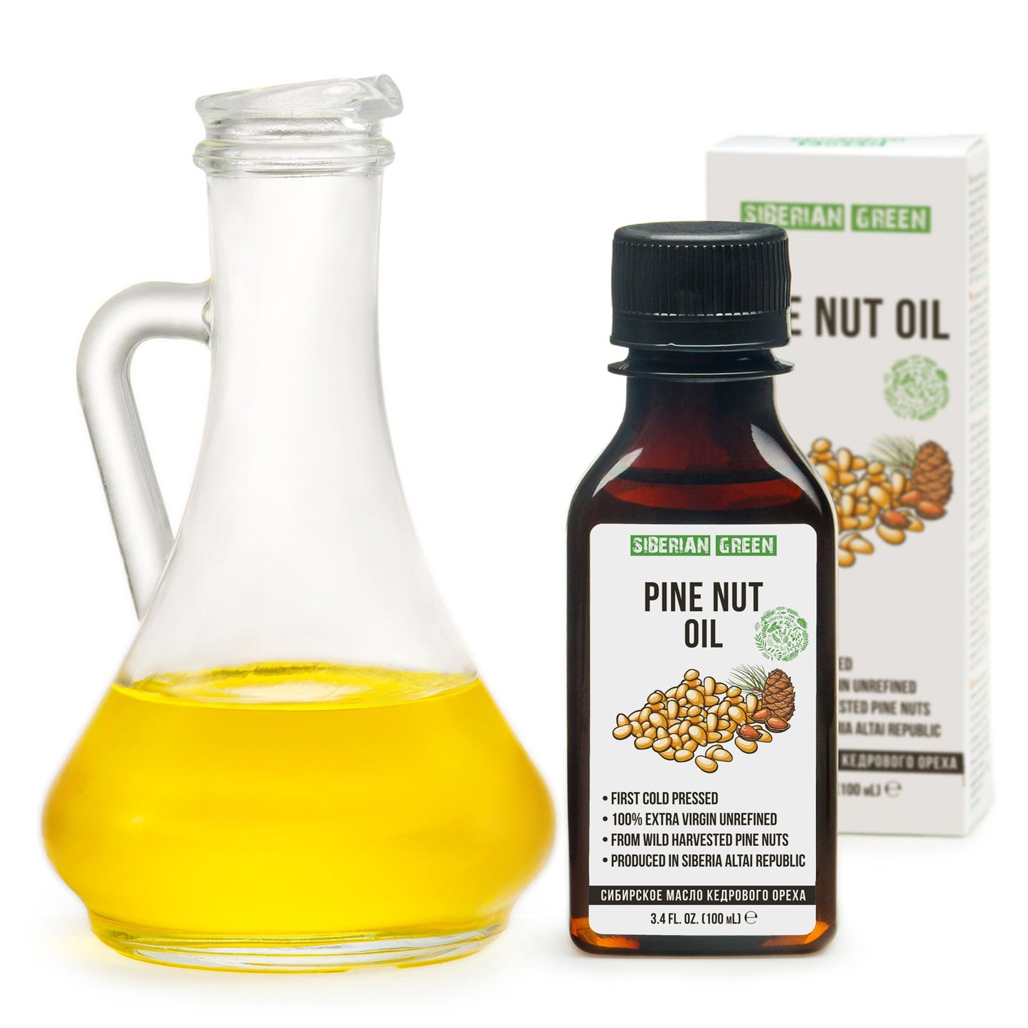 Extra Virgin Siberian Pine Nut Oil – 100% Pure & Cold Pressed - Concordia Style Boutique