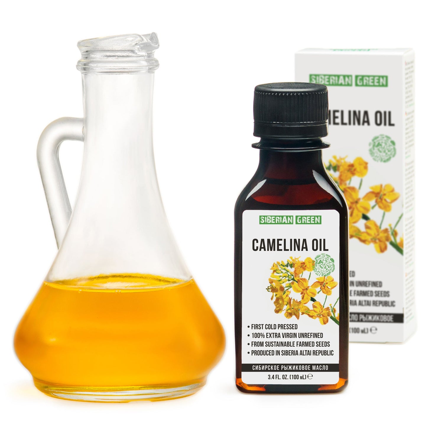 Siberian Camelina Oil | Extra Virgin Cold Pressed 100 ml | Premium Omega-3 - Concordia Style Boutique