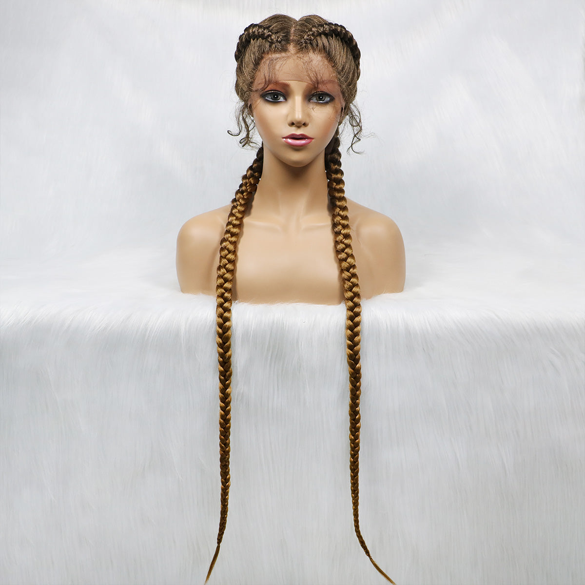 Get this look with JBextension 40" Lace Front Box Braided Wigs with Baby Hair - Zendaya