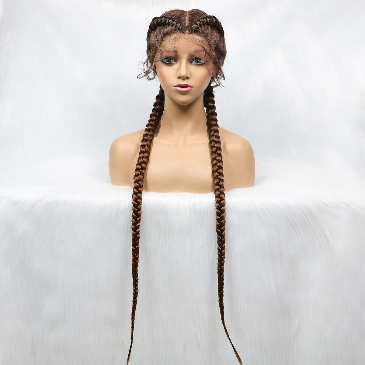 Get this look with JBextension 40" Lace Front Box Braided Wigs with Baby Hair - Zendaya