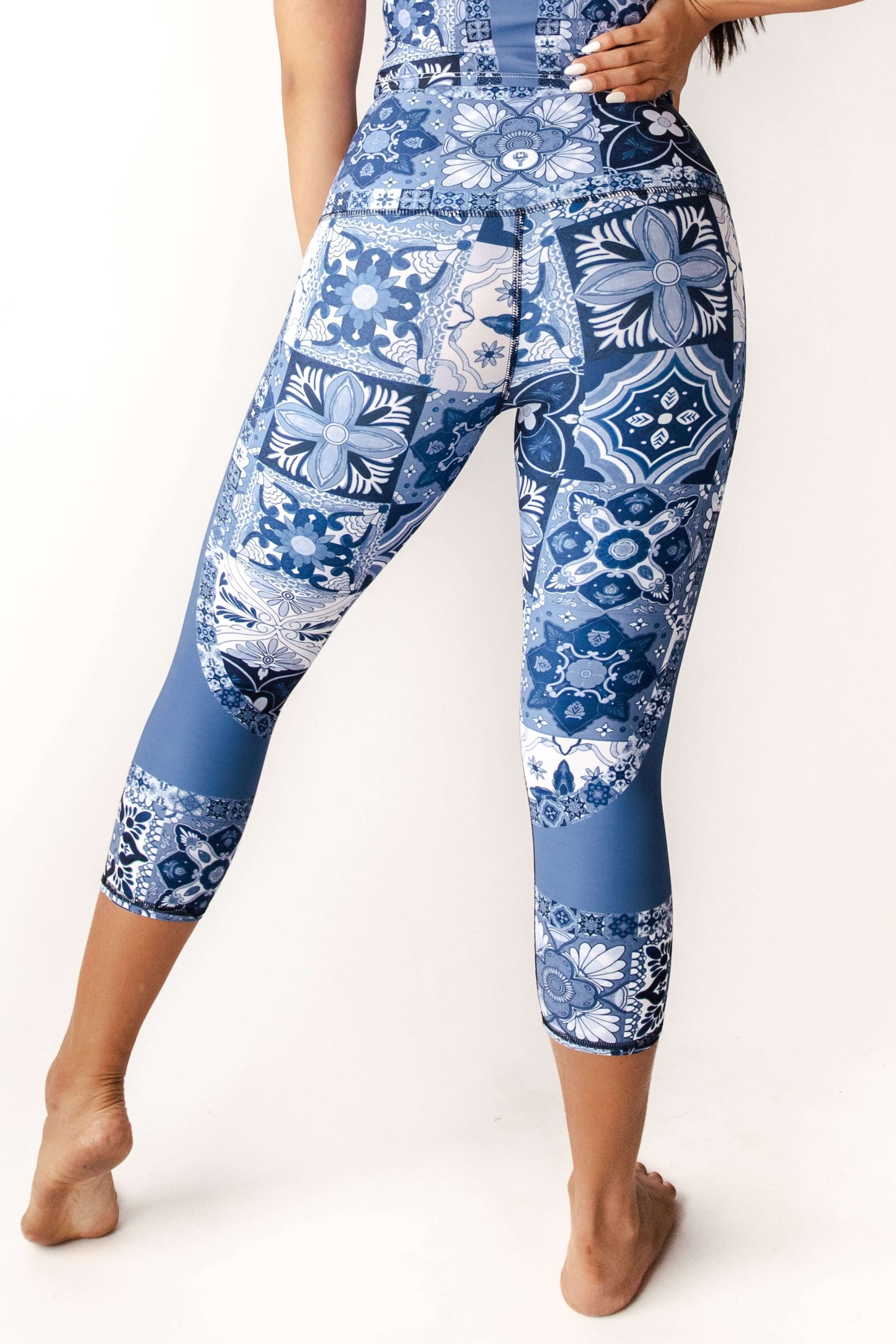 Capri Legging - Mosaic In Blue - Concordia Style Boutique