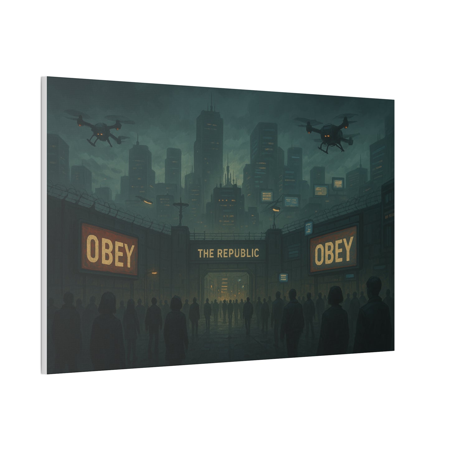 Dystopian Art Canvas Print - 'Obey the Republic' - Premium Canvas from Concordia Style Boutique - Just $125.07! Shop now at Concordia Style Boutique