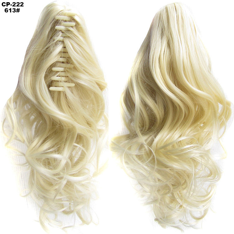 Long Wave Ponytail Wrap Around Ponytail - Clip In Hair Headwear - Gray Hairpiece Natural Extensions - Concordia Style Boutique