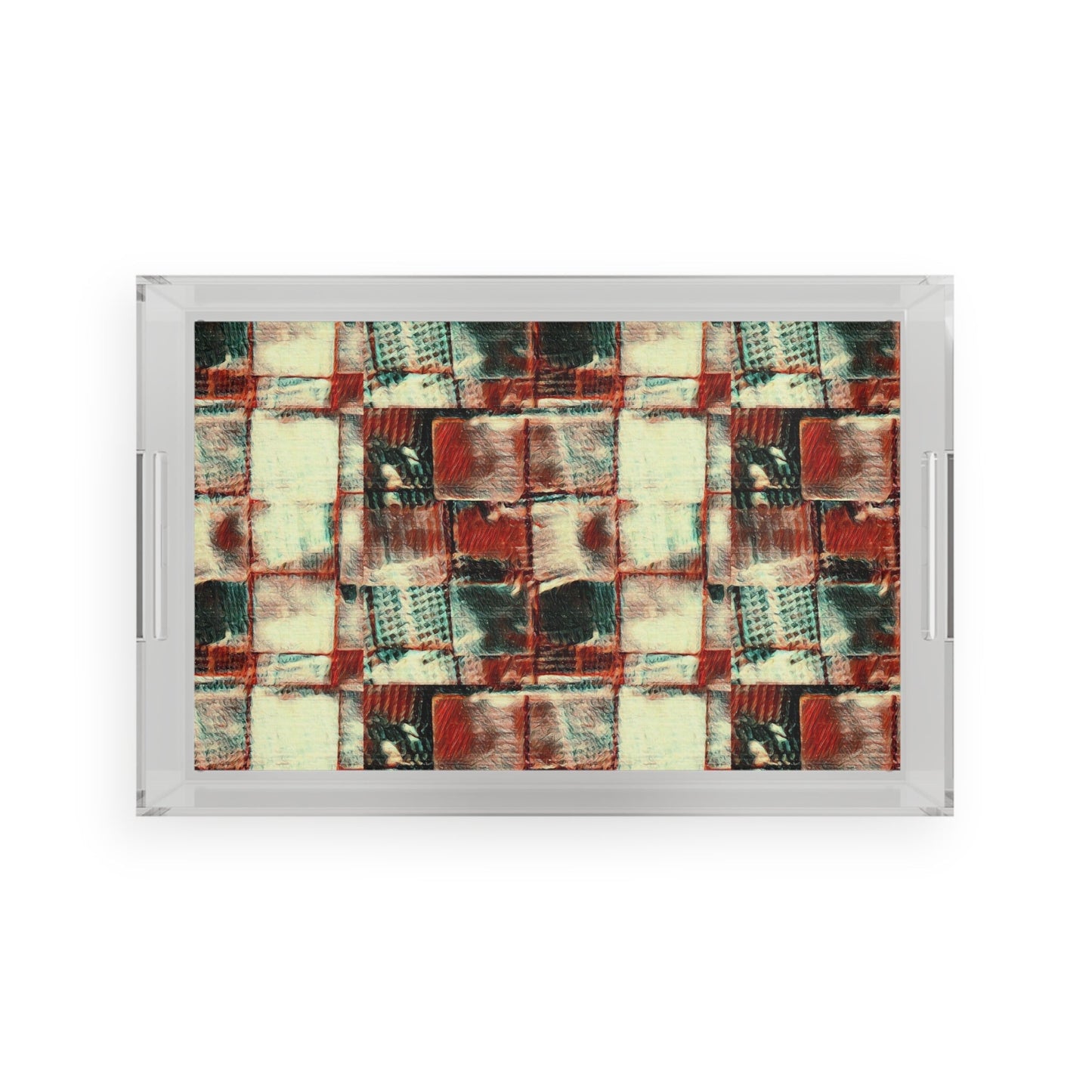 Acrylic Serving Tray - Square Dance - Concordia Style Boutique