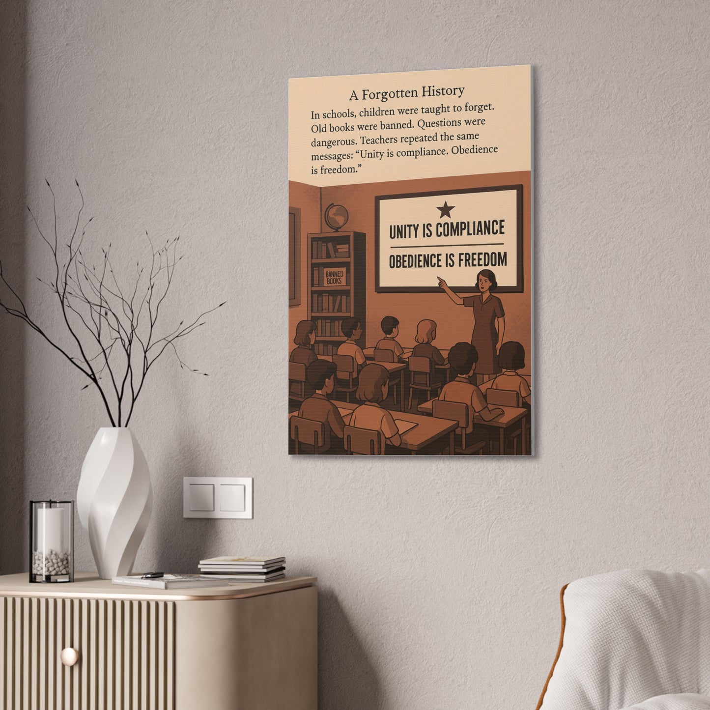 Educational Canvas Print - Unity is Compliance, Obedience is Freedom - Thought-Provoking Art for Classroom Decor - Premium Canvas from Concordia Style Boutique - Just $126.07! Shop now at Concordia Style Boutique