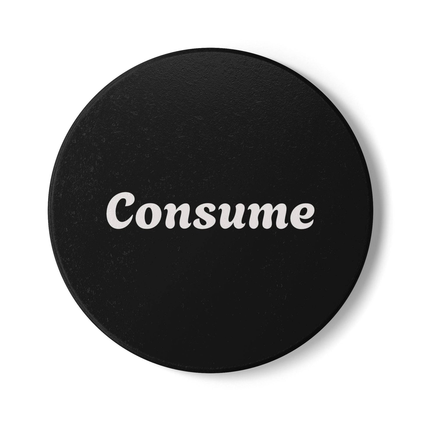 Stylish Ceramic Coaster with 'Consume' Design - Concordia Style Boutique