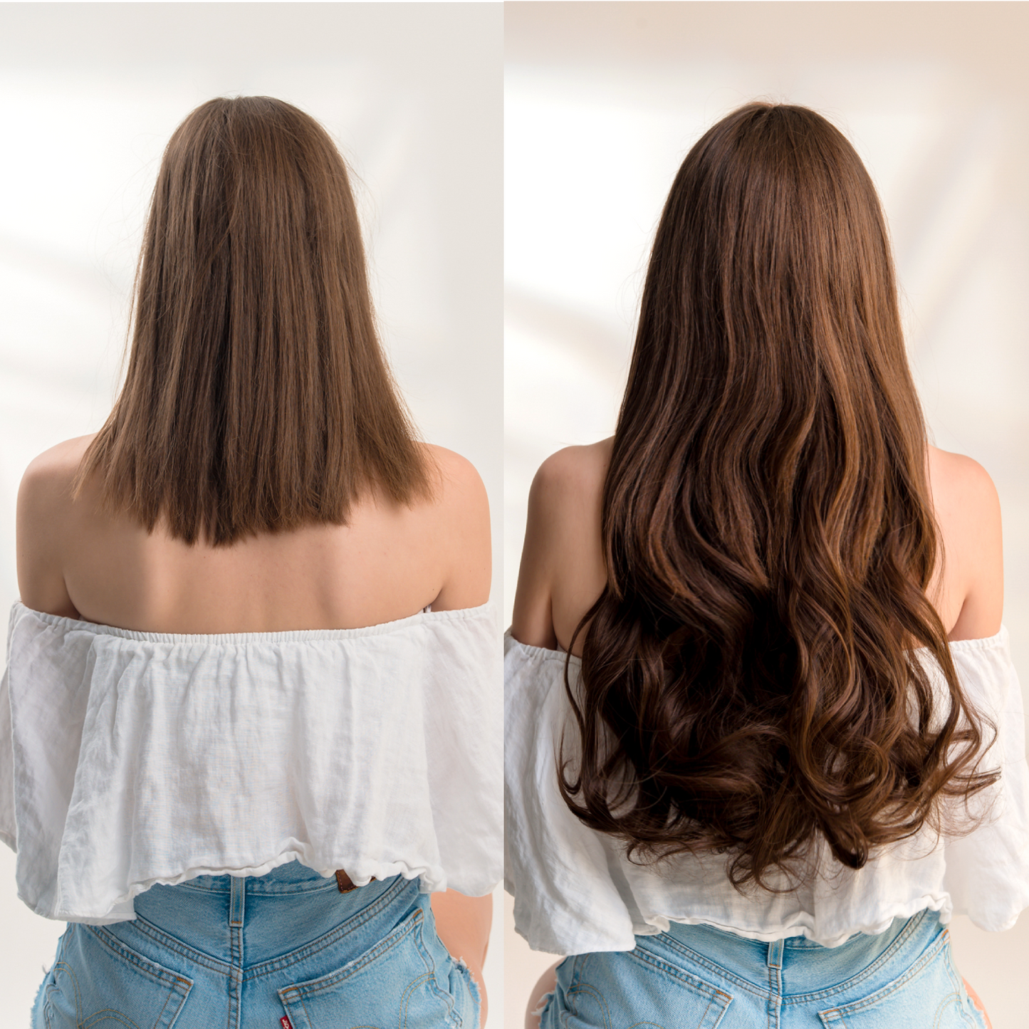 27" Hair Extensions Clip-in Curley 160g NATURAL COLOUR