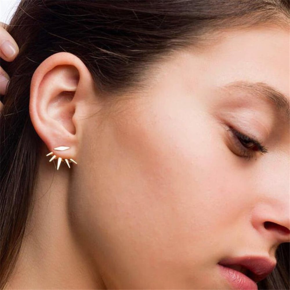 SPIKE GOLD EARRINGS (PAIR) - Concordia Style Boutique