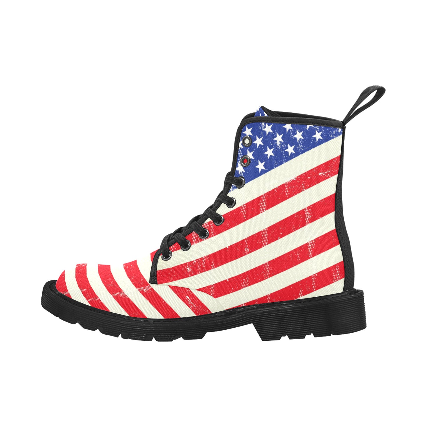Women's Lace Up Canvas Boots - "Americana" - Premium Canvas Boots from Concordia Style Boutique - Just $77.28! Shop now at Concordia Style Boutique