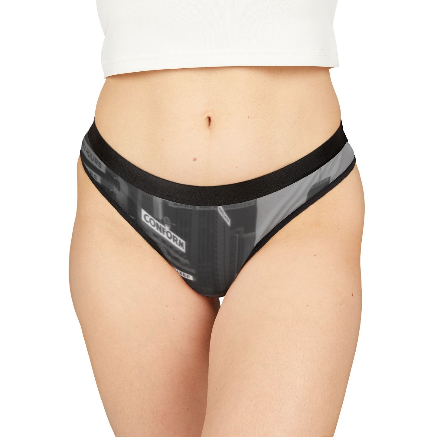 "Obey" - Comfort-Inspired Women's Thongs, Stylish Underwear