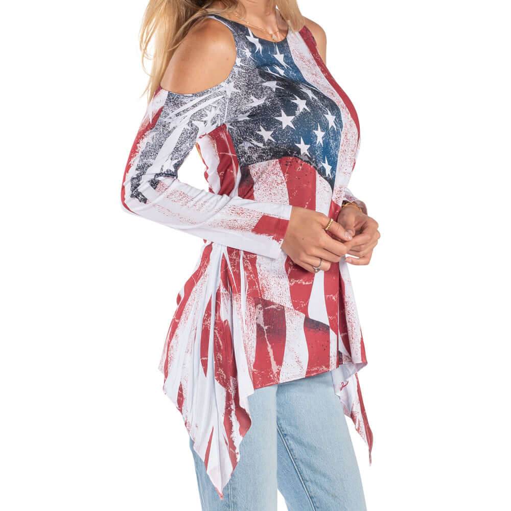 Women's Made in USA Cold Shoulder Tunic - Concordia Style Boutique