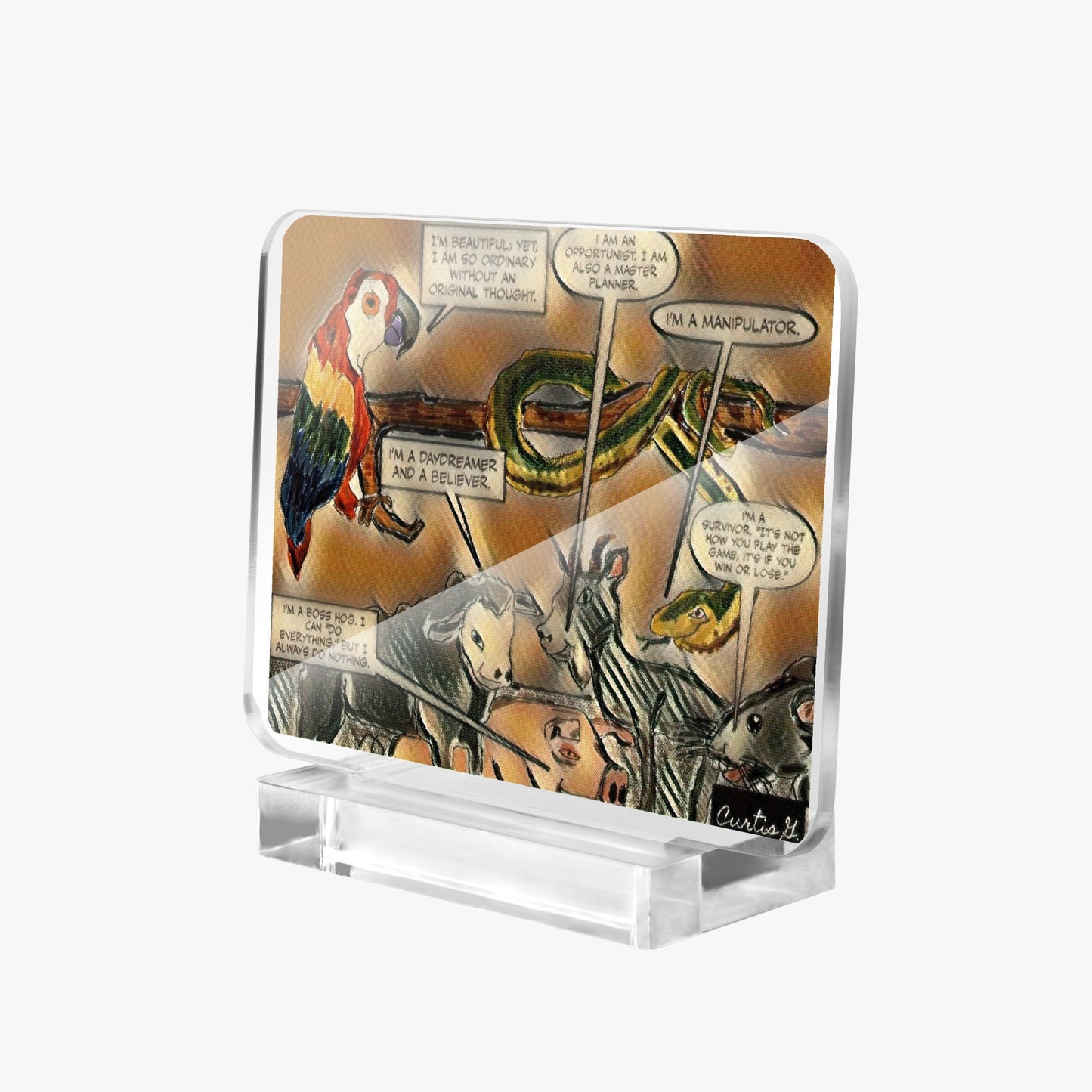Acrylic Plaque with Stand - "Our Gang I" - Premium Acrylics from Concordia Style Boutique - Just $12.75! Shop now at Concordia Style Boutique