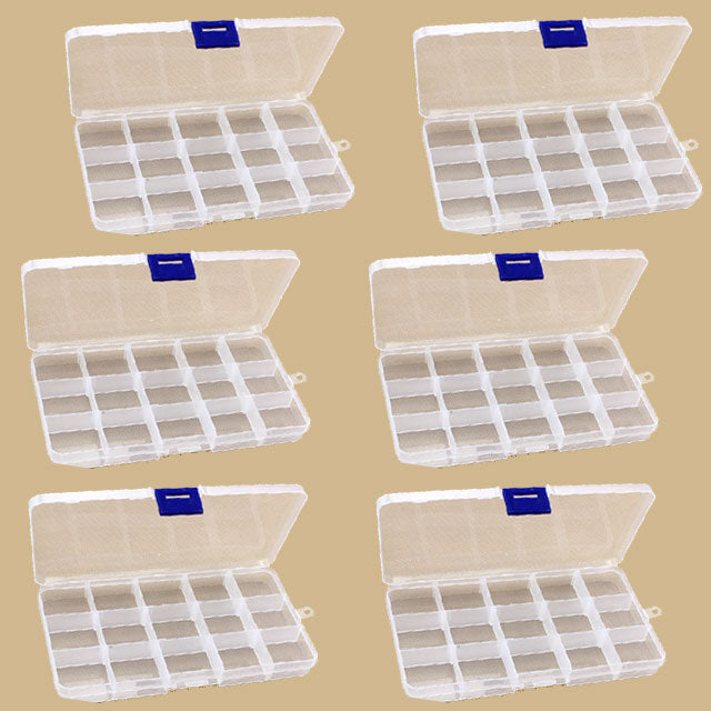 Plastic 15 compartment transparent storage box - Premium Home Living & Improvement from erDouckan - Just $12.08! Shop now at Concordia Style Boutique